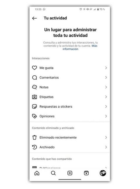 historial instagram