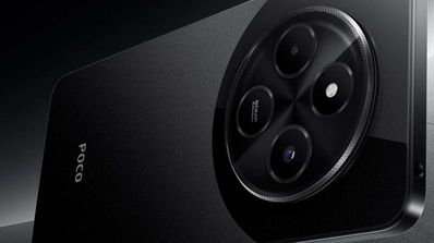 POCO C75 color negro parte trasera