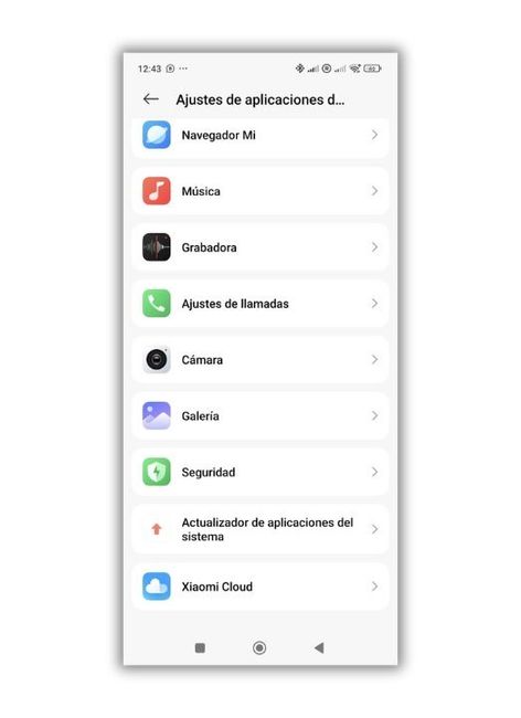 ajustes aplicaciones sistema hyperos