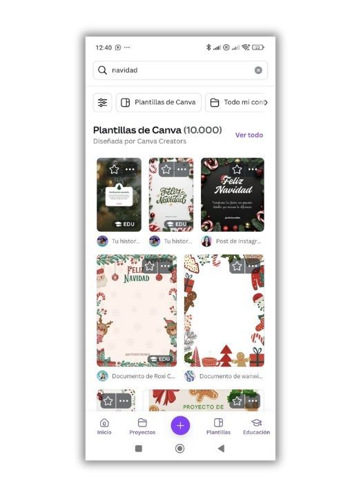 canva app navidad