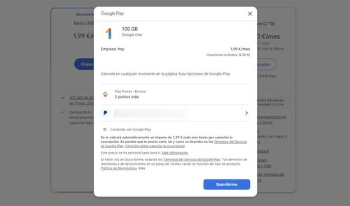 Google One 100 GB