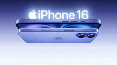 iphone 16 movil pantalla logo