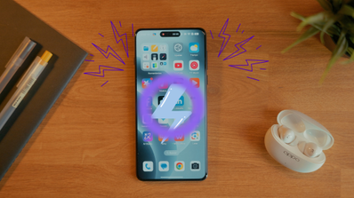 OPPO Find x8 Pro con rayo azul