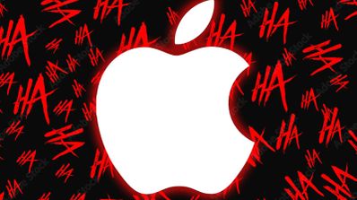 apple logo risas