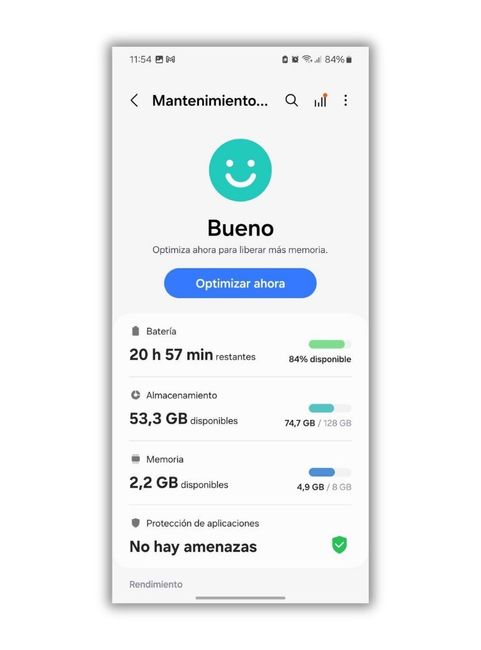 mantenimiento dispositivo moviles samsung