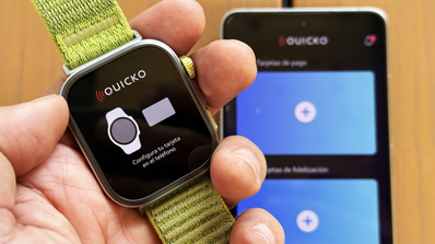 Quicko Wallet en Huawei Watch Fit 4 Pro y móvil