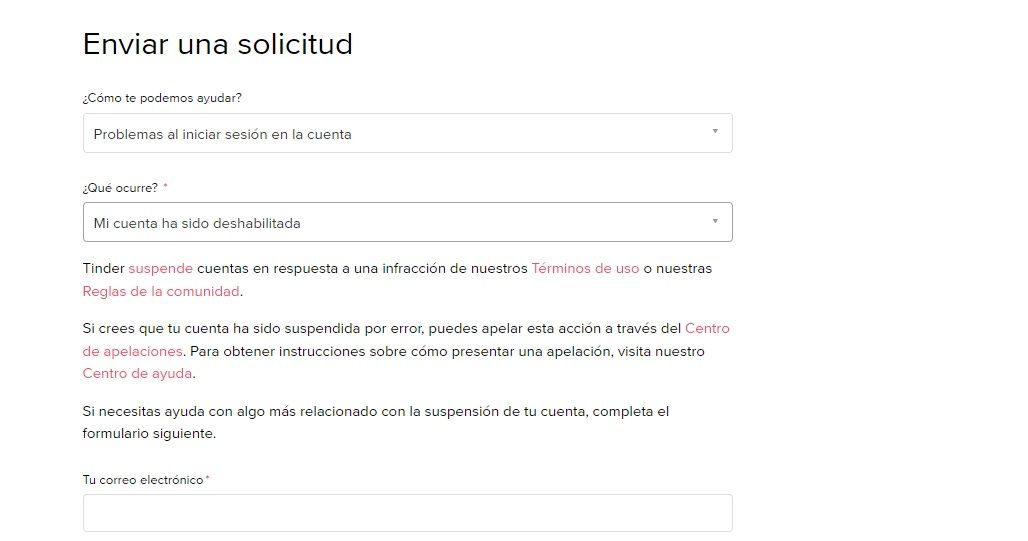 Tinder contacto