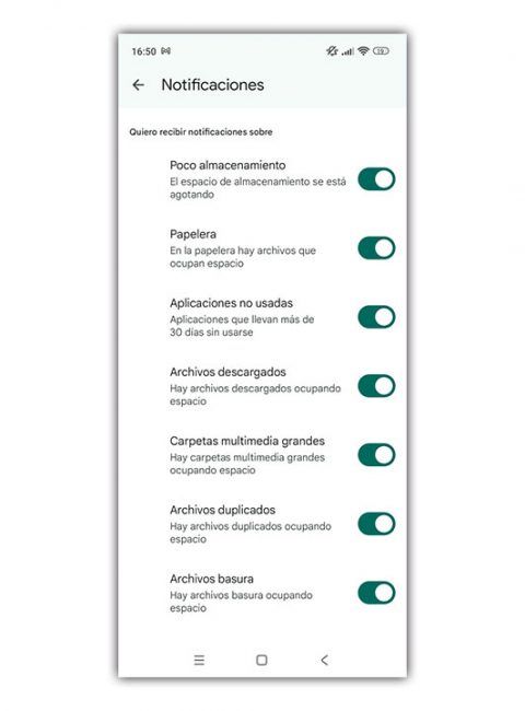 mensaje memoria llena Google files