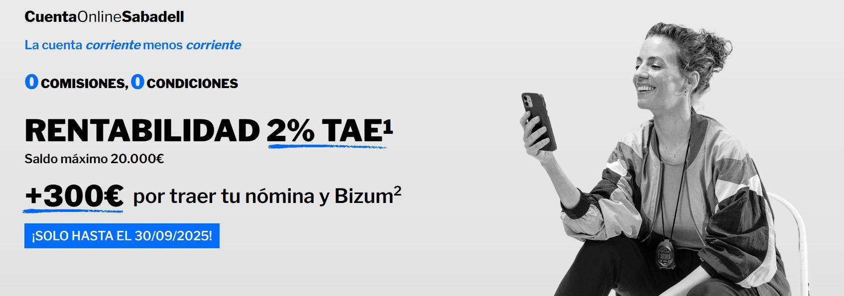 Oferta Cuenta online Sabadell