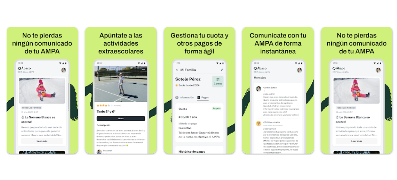 Capturas de la app Ábaco