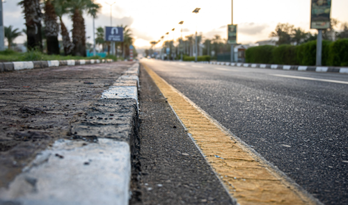 carretera con baches