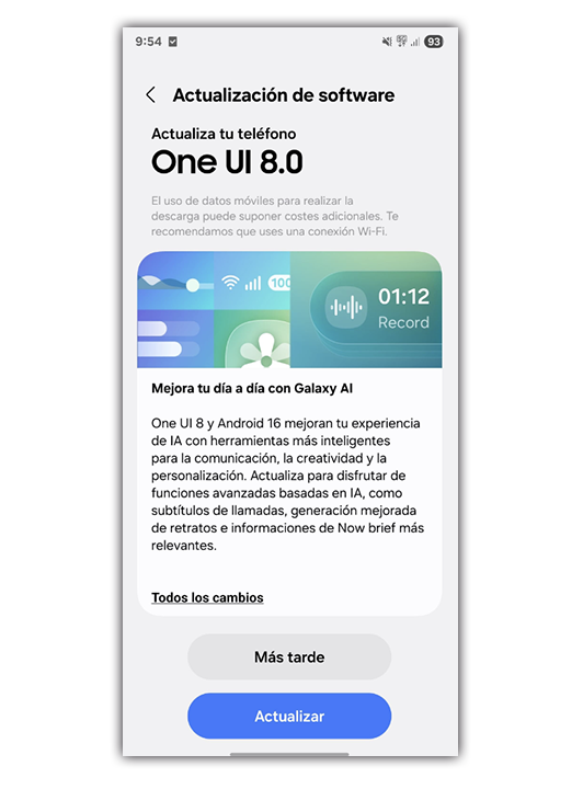 One Ui 8 en el Galaxy S25