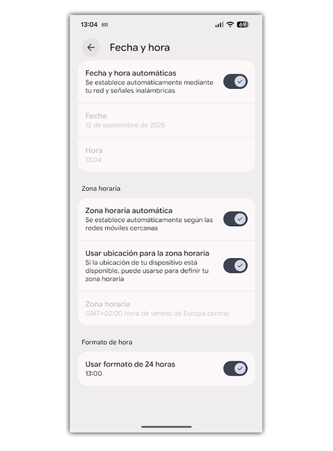 captura fecha y hora en Android