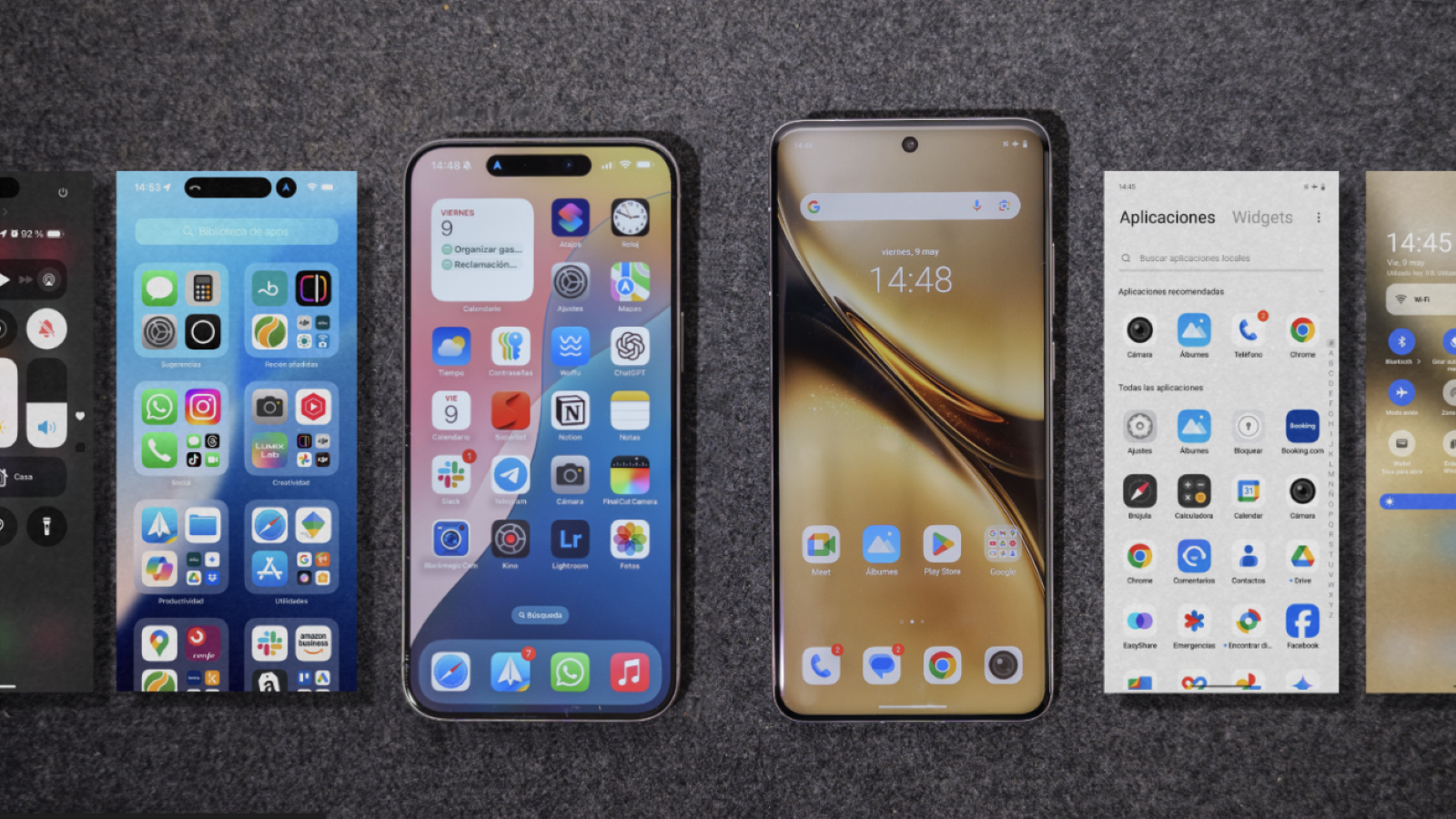 interfaz iOS y Android