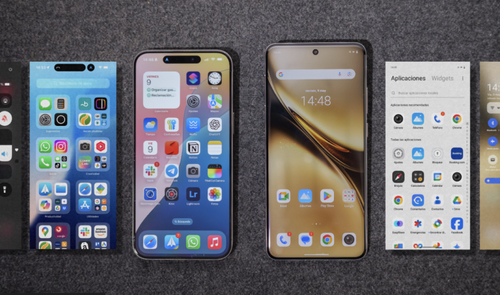 interfaz iOS y Android