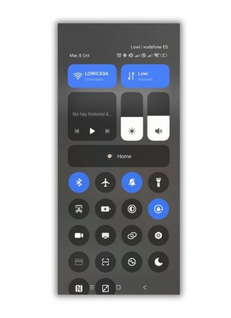 ajustes rapidos telefono