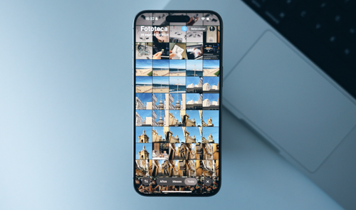 Galería imágenes llena en un iPhone.