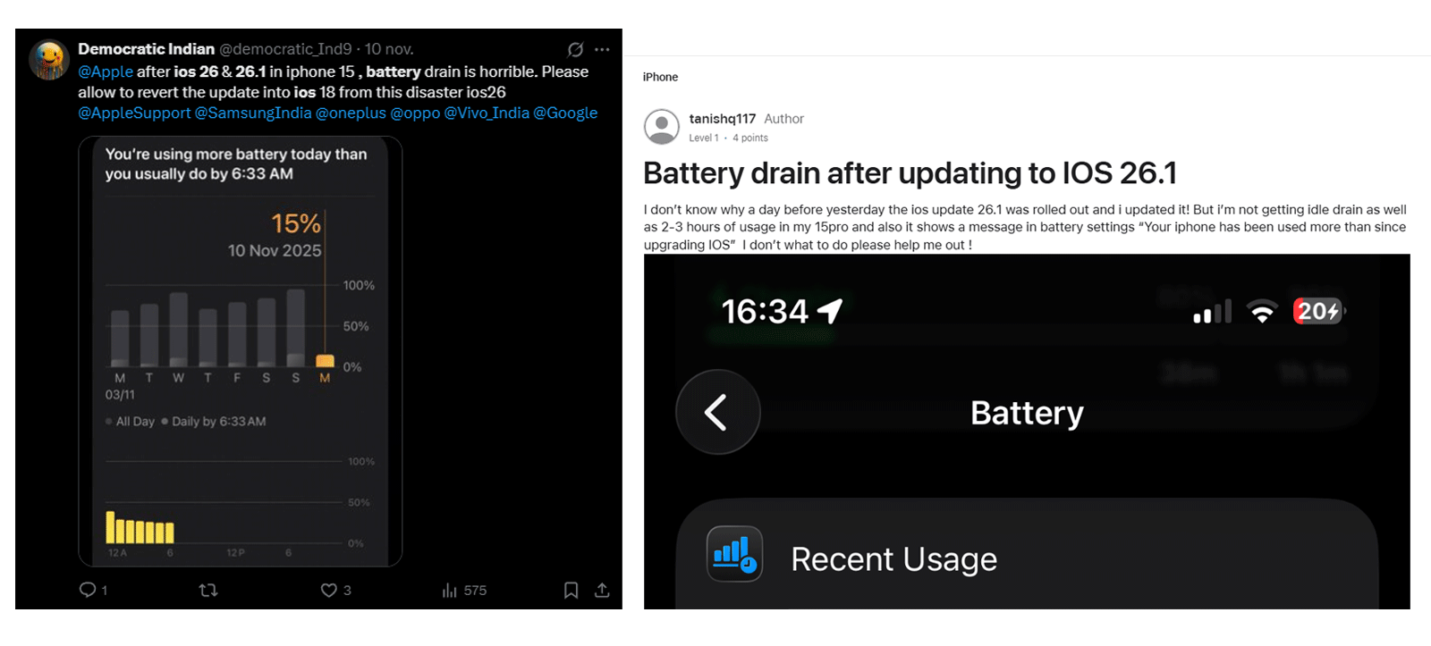 No actualices tu iPhone a la versión iOS 26.1, la batería no lo soporta