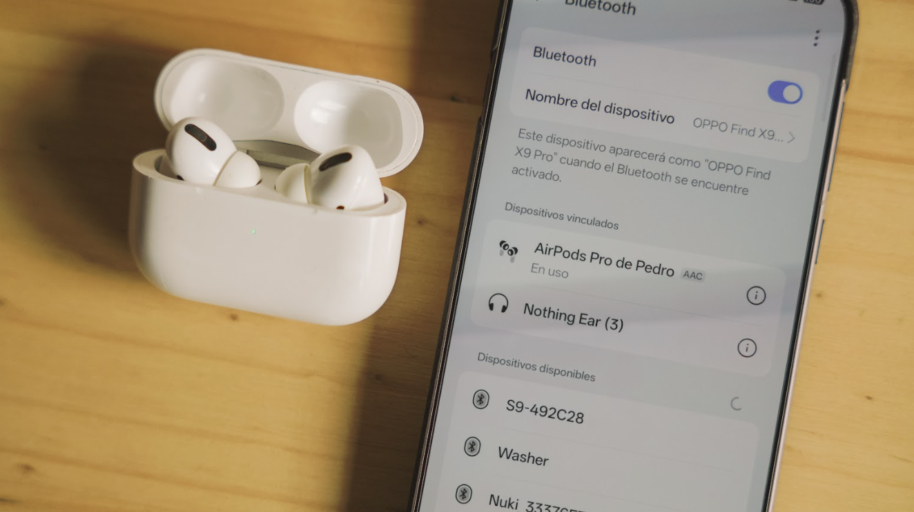 Conexión de AirPods en Android.