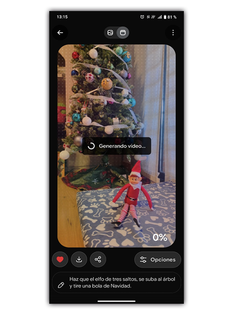 Creando vídeo elfo navideño con Grok.