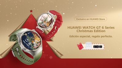 Smartwatch HUAWEI WATCH GT 6 Pro con esfera deportiva y correa de fluoroelastómero, mostrando su diseño y bisel de acero inoxidable