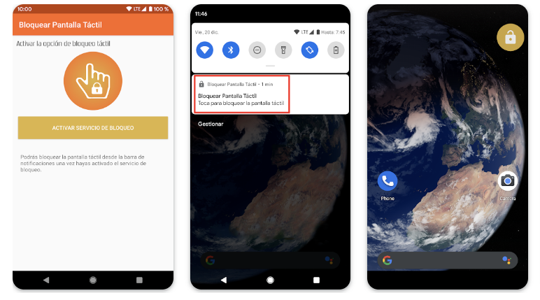 Capturas de la app Bloquear Pantalla Tactil