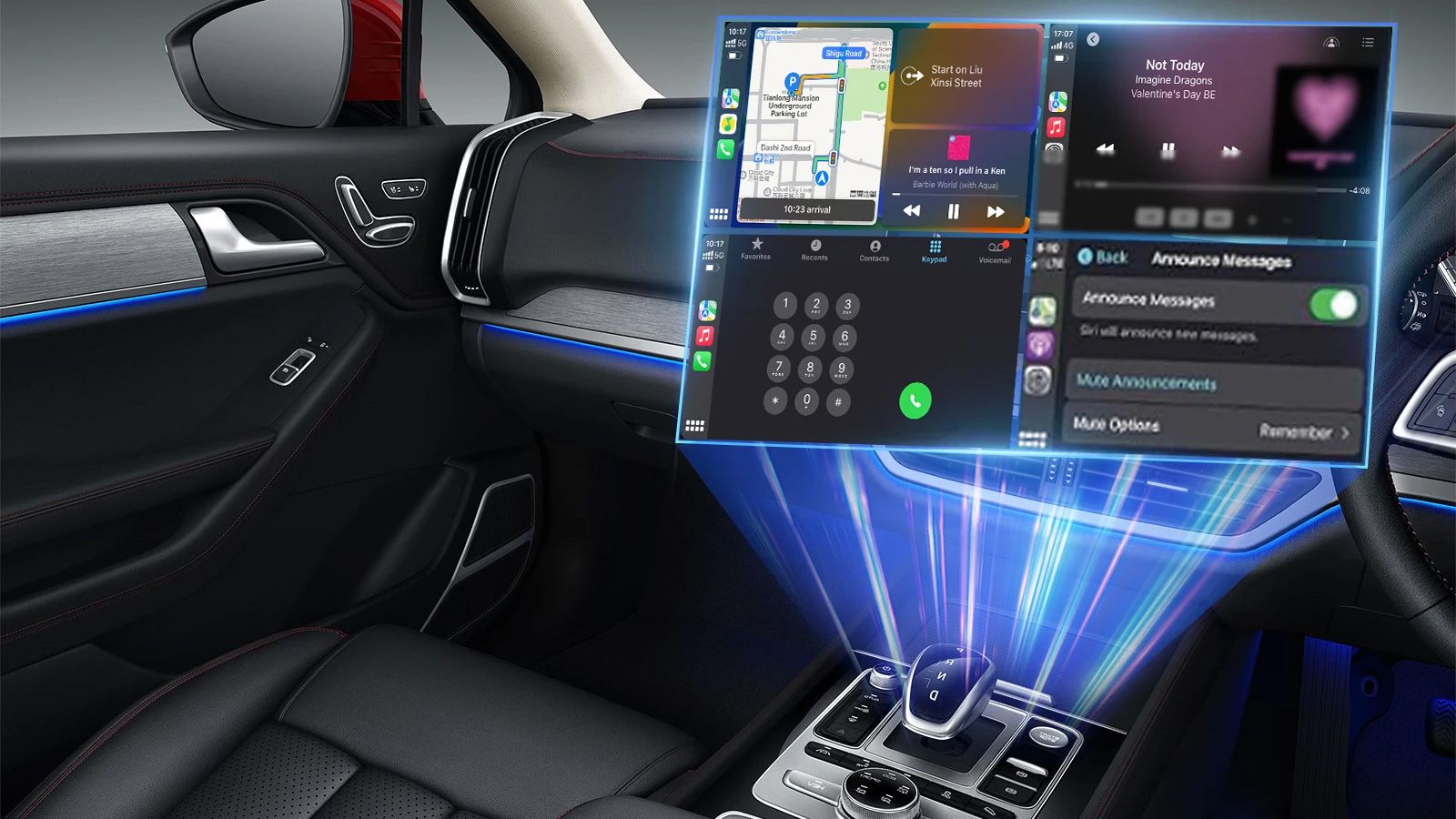 Imagen de un adaptador inalambrico de movil a coche