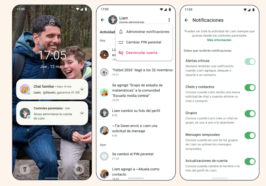 Nuevos controles parentales de WhatsApp