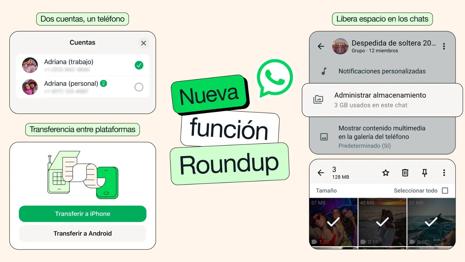Novedades para WhatsApp de marzo 2026