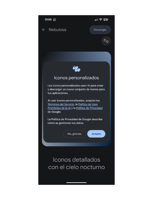 Pasos para personalizar iconos con IA en un Google Pixel