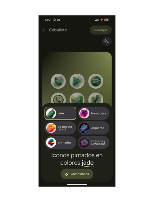 Pasos para personalizar iconos con IA en un Google Pixel