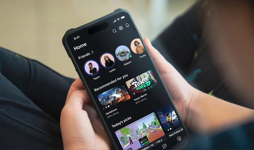 App de Roblox en el móvil.