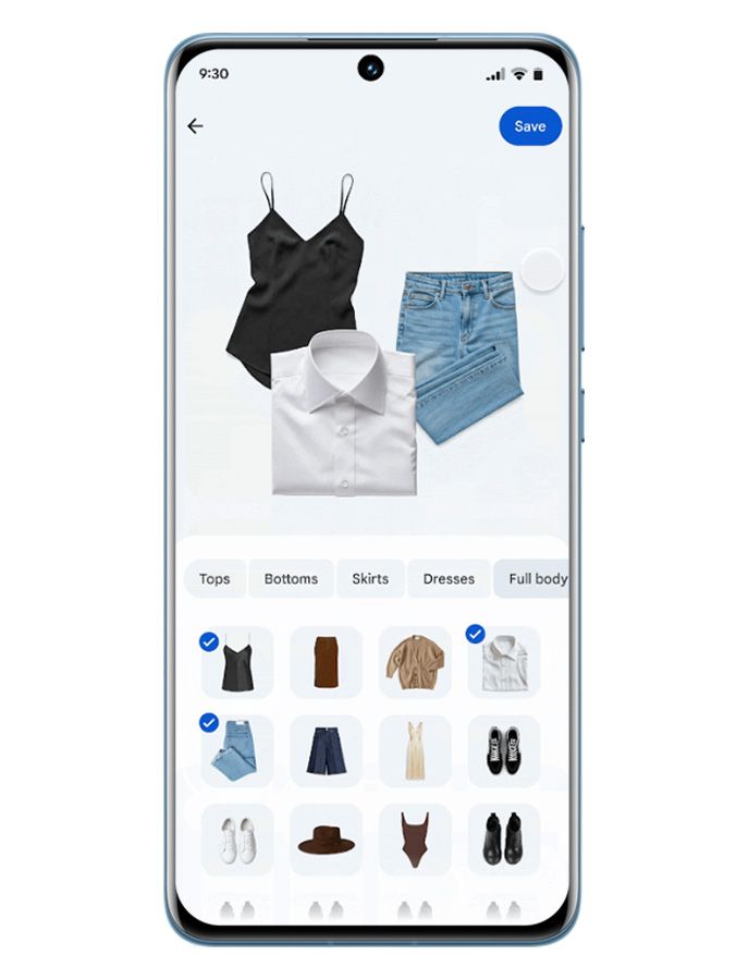 Crear outfits con Google Fotos