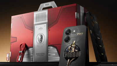 POCO X8 Pro Iron Man Edition con su caja