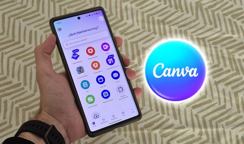 Aplicación Canva en un móvil Android