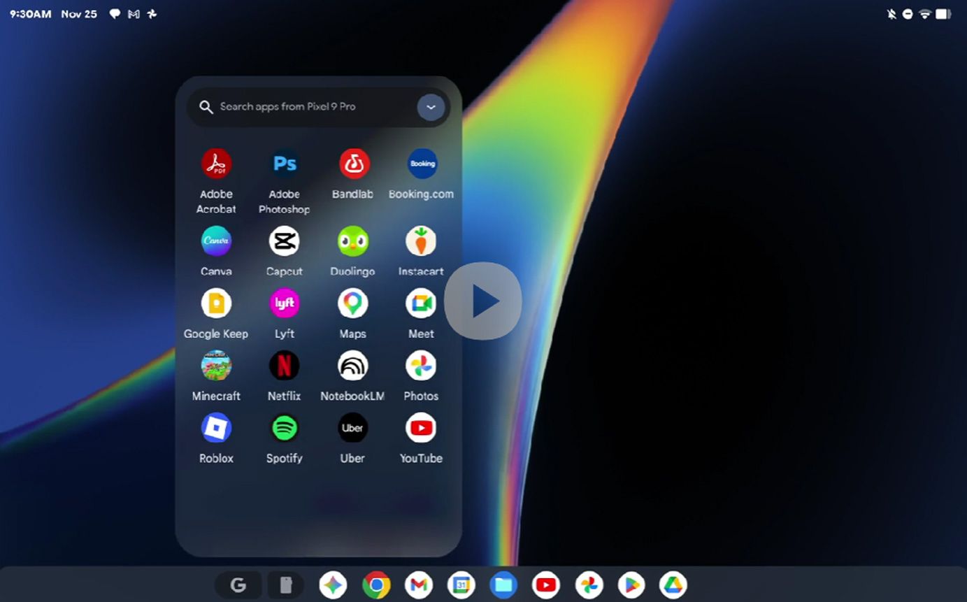 Apps de Android en Googlebook