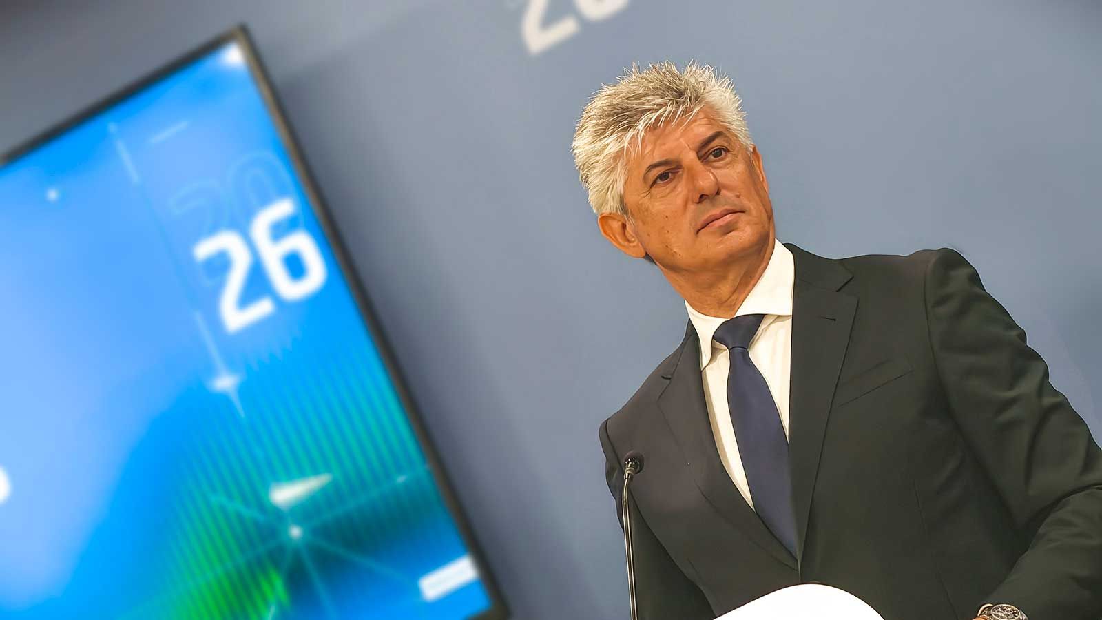 Marco Patuano, CEO de Cellnex, en la junta general de accionistas / Imagen de Miguel Ángel Muñoz