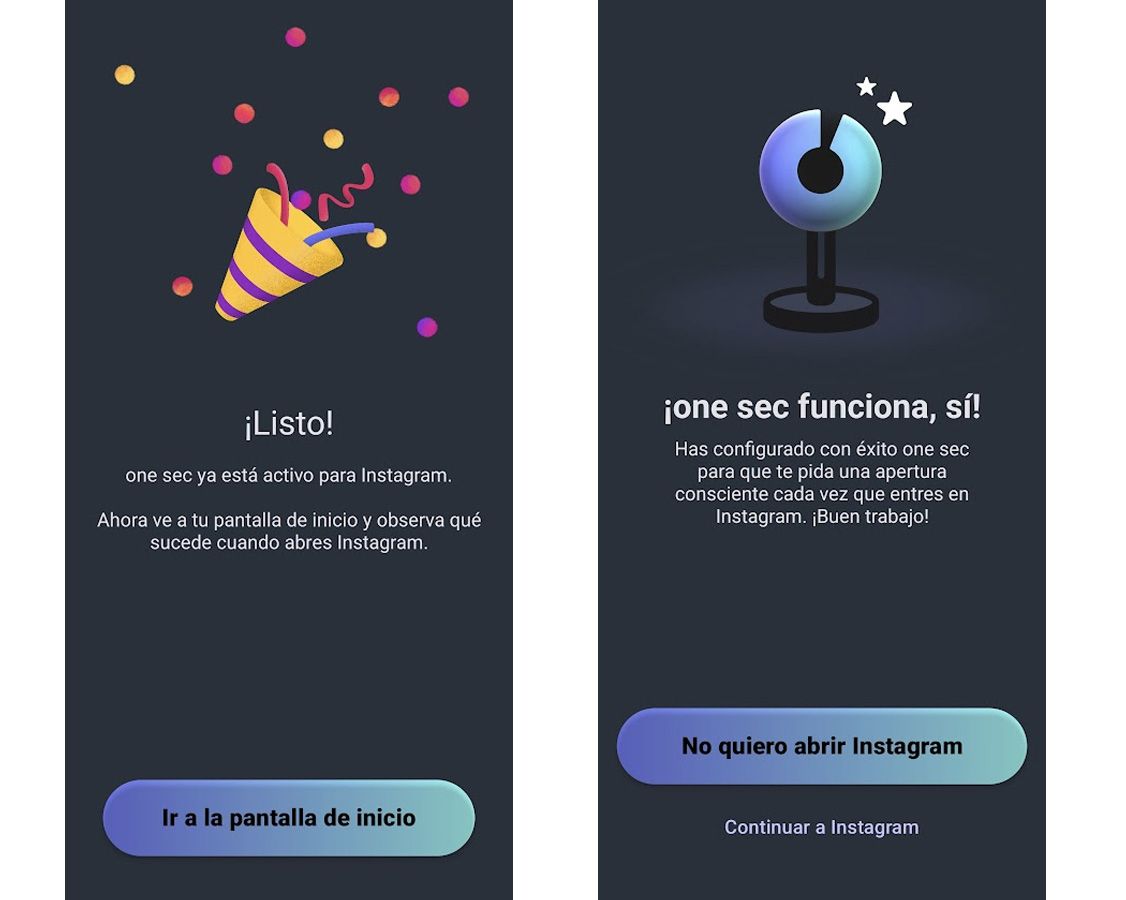 Funcionamiento One Sec