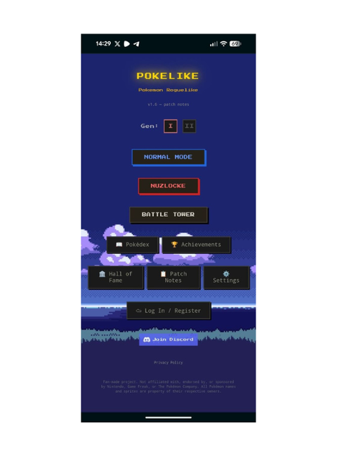 Pasos para activar el progreso en la nube en Pokelike