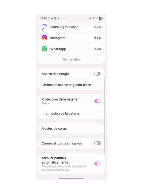 Pasos para saber la salud de la batería de tu Samsung Galaxy desde los ajustes