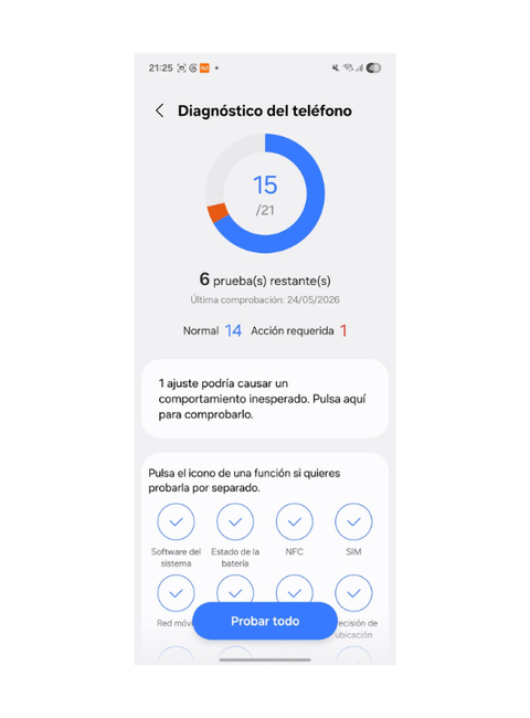 Pasos para ver la salud de batería de tu dispositivo Galaxy desde Samsung Members