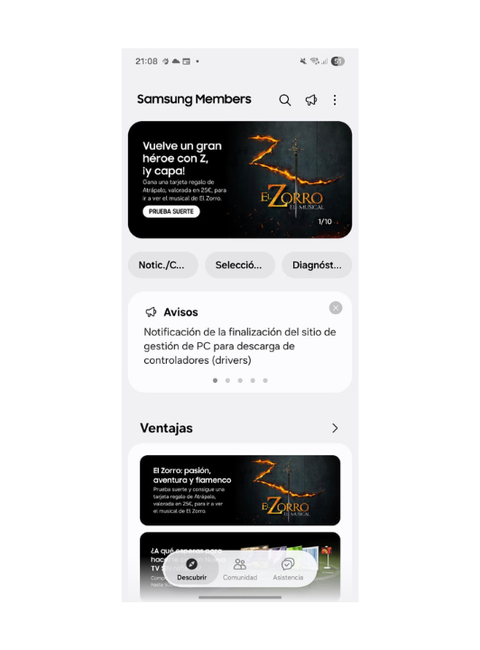 Pasos para ver la salud de batería de tu dispositivo Galaxy desde Samsung Members