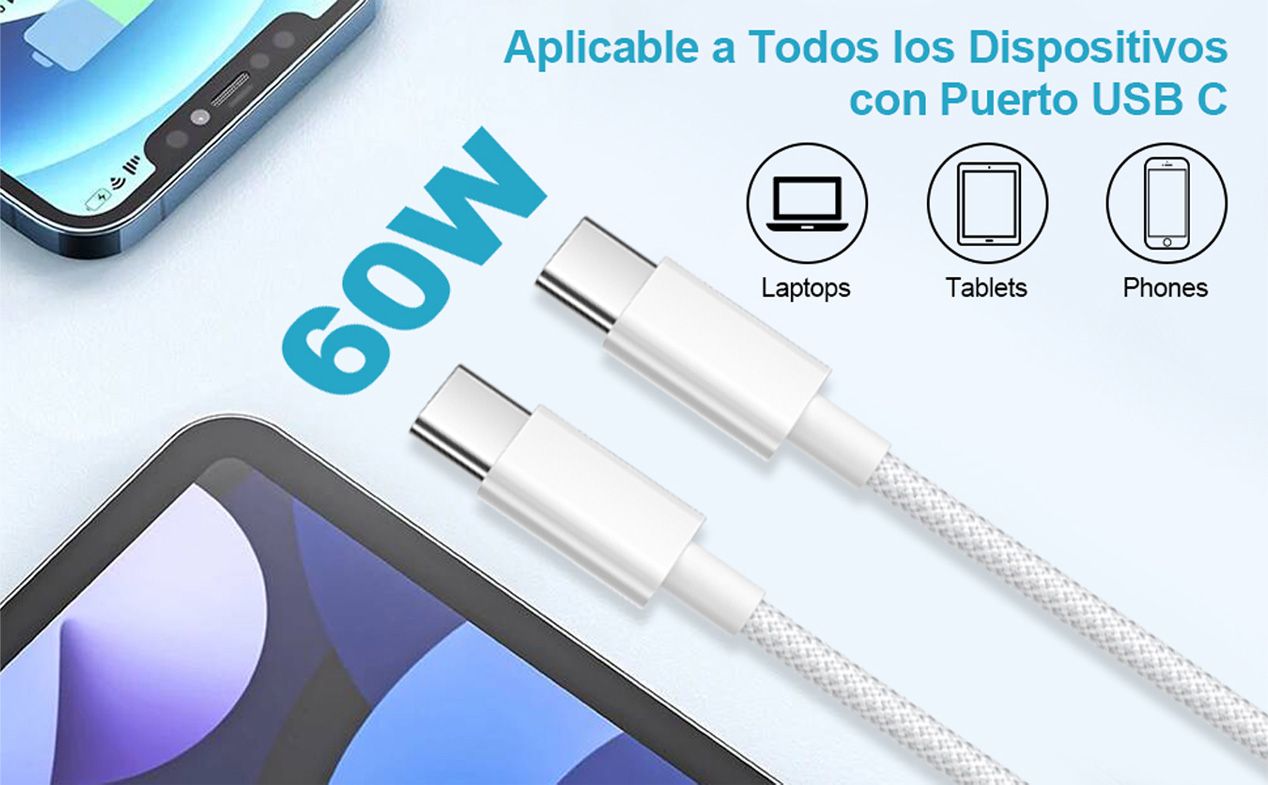 Cable USB-C de 60 W