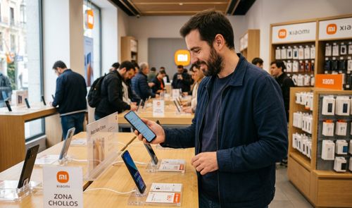 Hombre en tienda de Xiaomi