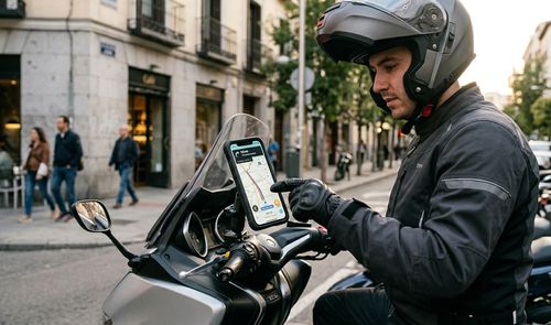 Motorista utilizando Waze