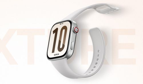 Reloj inteligente Redmi Watch 6 con esfera rectangular, correa de silicona blanca y corona lateral sobre un fondo claro.