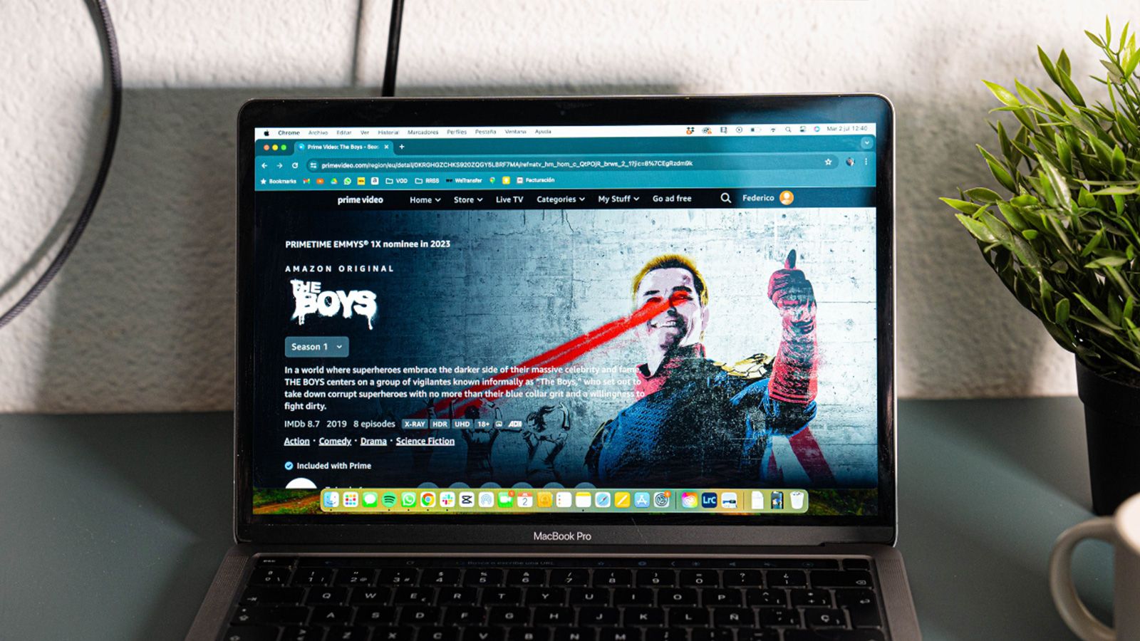 Serie en un ordenador con Amazon Prime Video