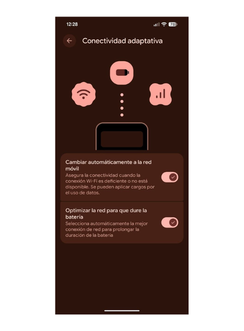 Desactivar Conexión adaptativa en Google Pixel