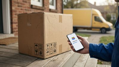 Paquete entregado según Google Wallet