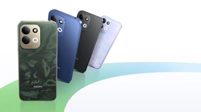 Parte trasera de varios teléfonos Redmi 17 4G mostrados en abanico con diferentes colores y acabados.
